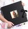 Scrapbook Photo Album with Corner Stickers 12x12 inches DIY with Cover Photo Pocket 80 Pages Silk Ribbon Hardcover Album for Guest Book Wedding Baby Shower Christmas Black